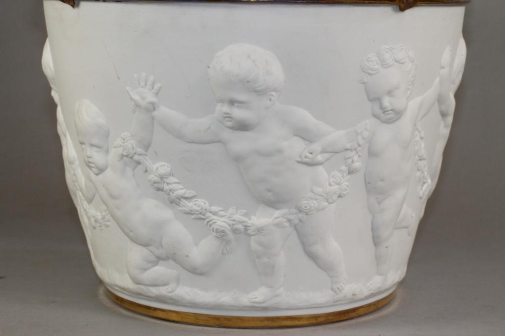 A LARGE "SEVRES" BISQUE PORCELAIN JARDINIERE Image