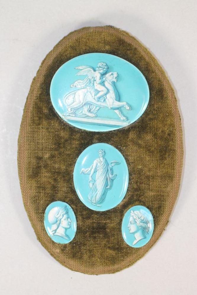 A SET OF FIVE ITALIAN PORCELAIN GRAND TOUR OVAL PANELS Image