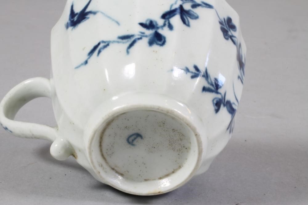 A FIRST PERIOD WORCESTER PORCELAIN FLUTED COFFEE CUP Image