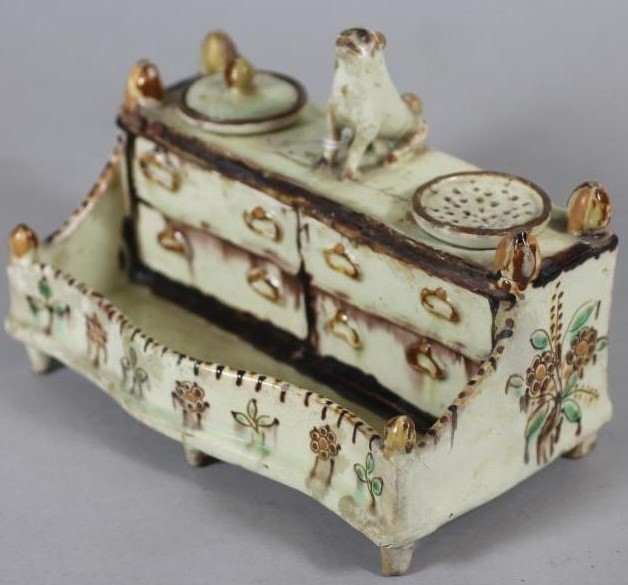 A FAIENCE DESK STANDISH Image
