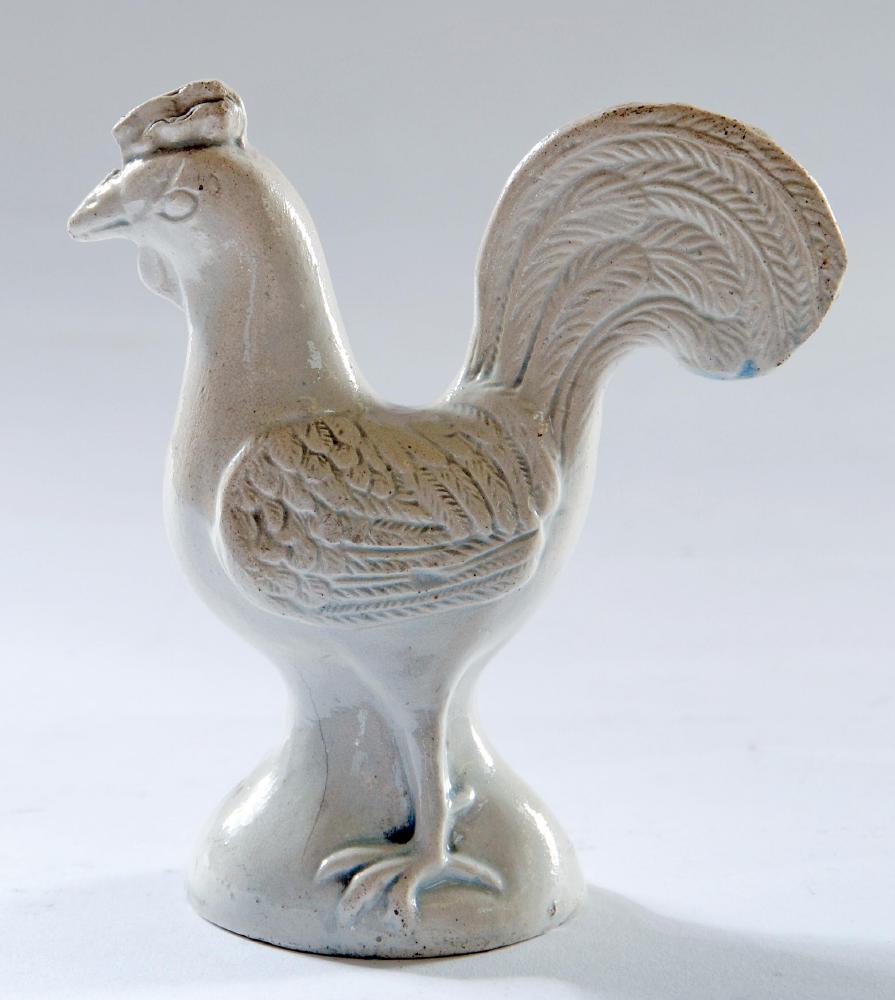 A SALTGLAZE STONEWARE COCKEREL Image