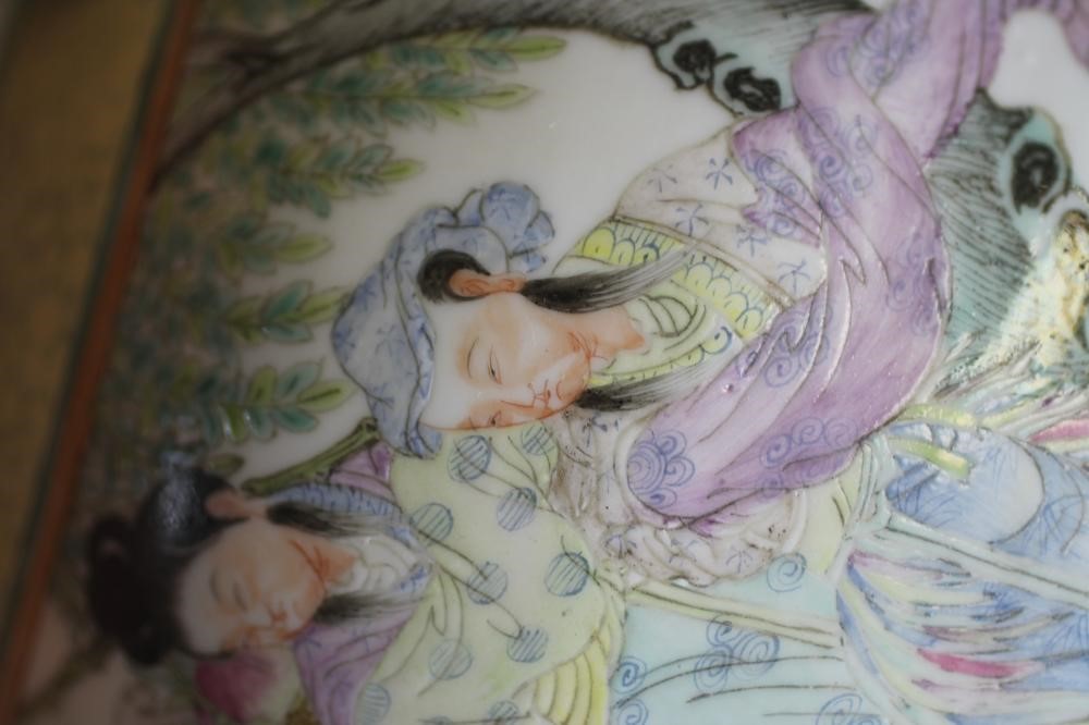 A CHINESE PORCELAIN HURRICANE LAMP Image