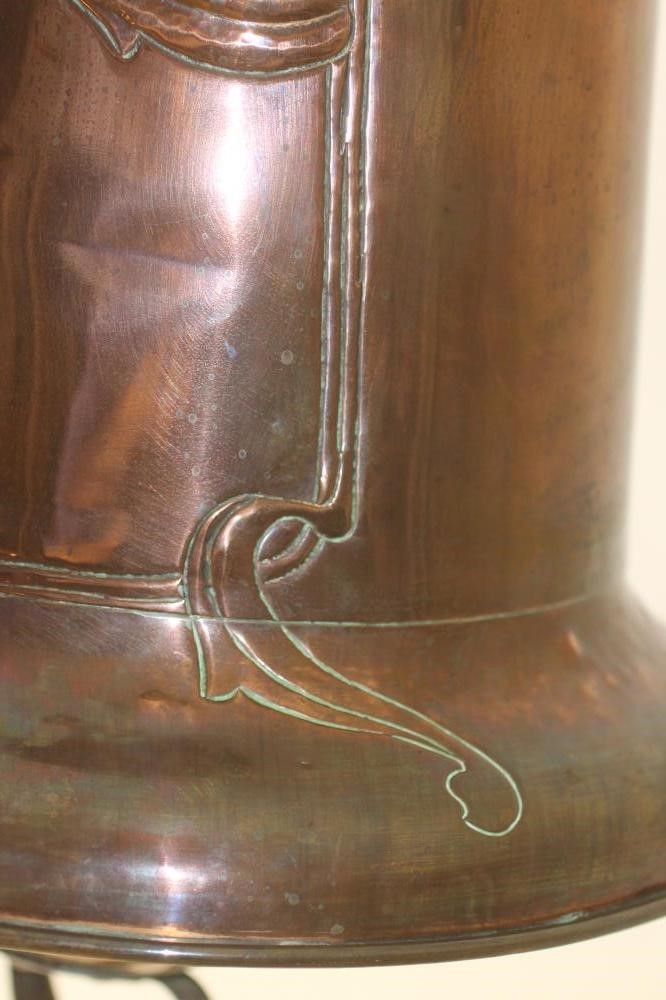 AN ARTS AND CRAFTS COPPER COAL BIN Image