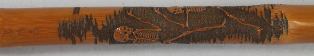 A JAPANESE BAMBOO WALKING CANE Image