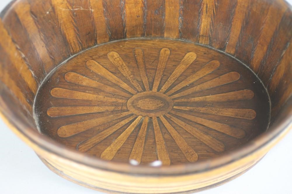 A STAVED FRUITWOOD BOWL Image