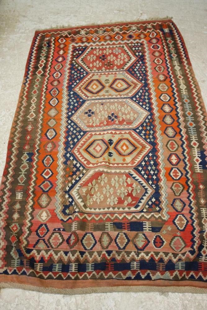 AN AFGHAN KILIM FLAT WEAVE RUG Image