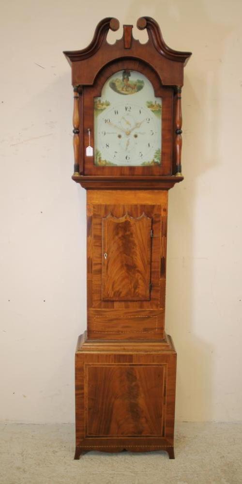 A MAHOGANY LONGCASE CLOCK by Cheetham Image