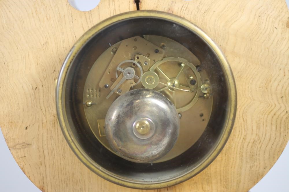 A FRENCH BURR MAPLE AND ORMOLU MANTEL CLOCK Image