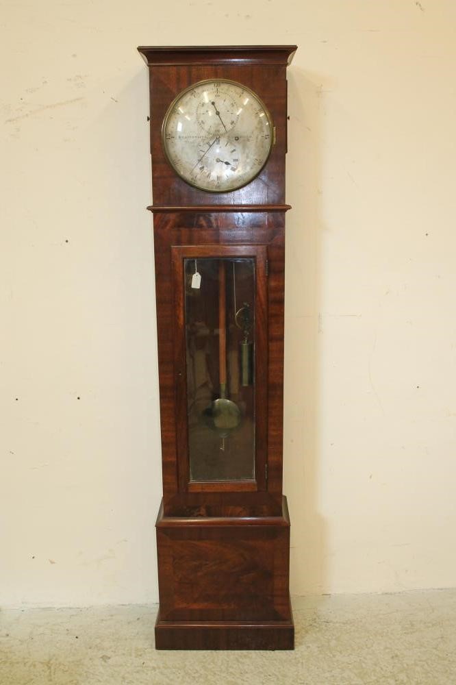 A MAHOGANY LONGCASE REGULATOR signed Braithwaite Image