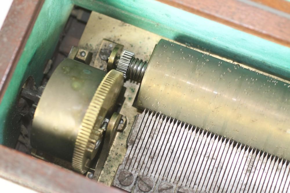 A CONTINENTAL SMALL MUSICAL BOX Image