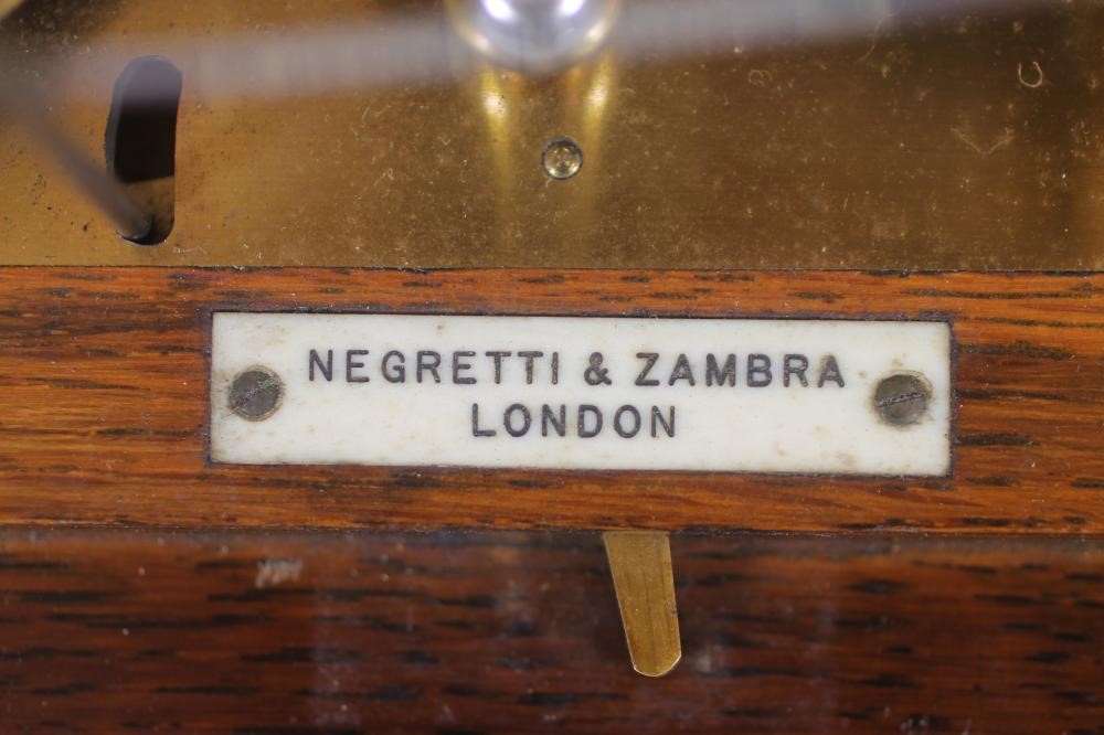 AN OAK CASED BAROGRAPH by Negretti & Zambra Image