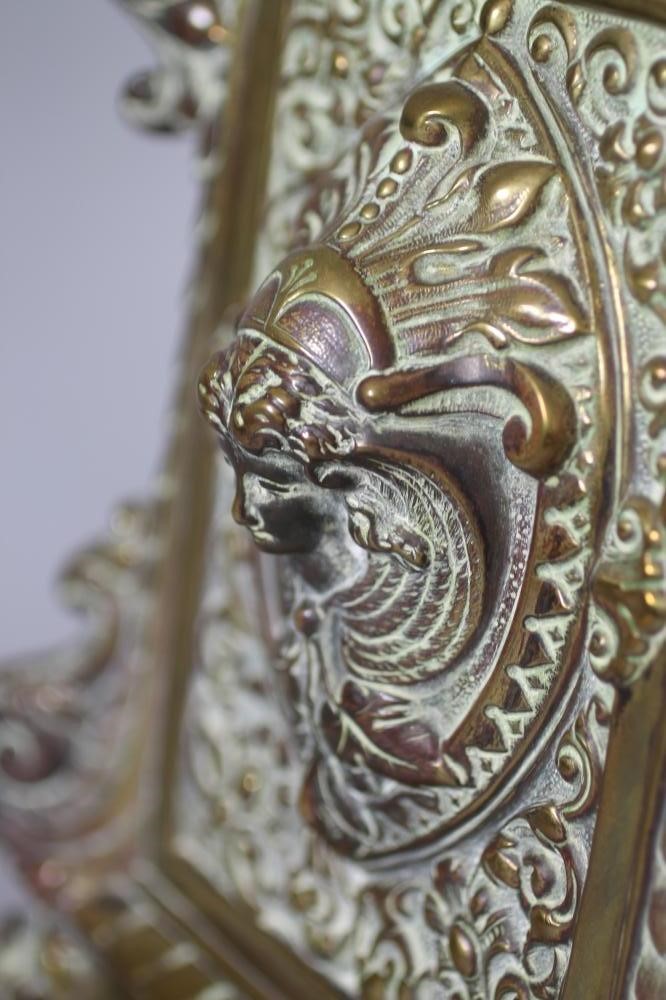 A FRENCH BRASS MANTEL CLOCK by Japy Freres Image