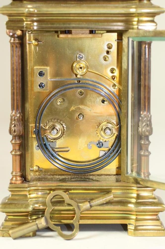 A BRASS CASED CARRIAGE CLOCK Image