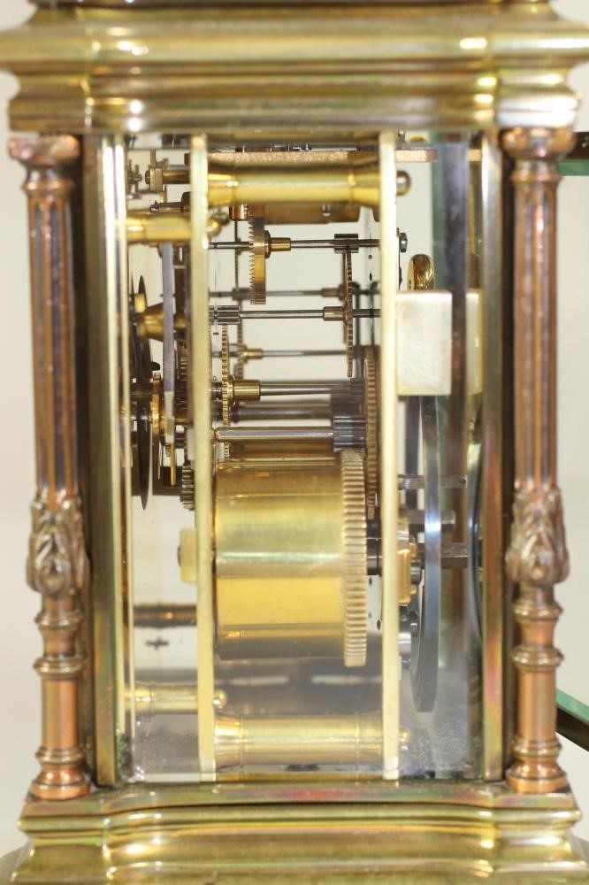 A BRASS CASED CARRIAGE CLOCK Image