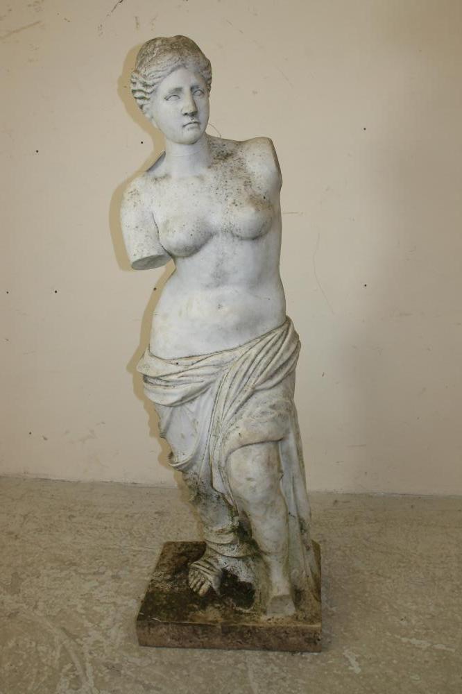 A WHITE MARBLE FIGURE OF VENUS DE MILO Image
