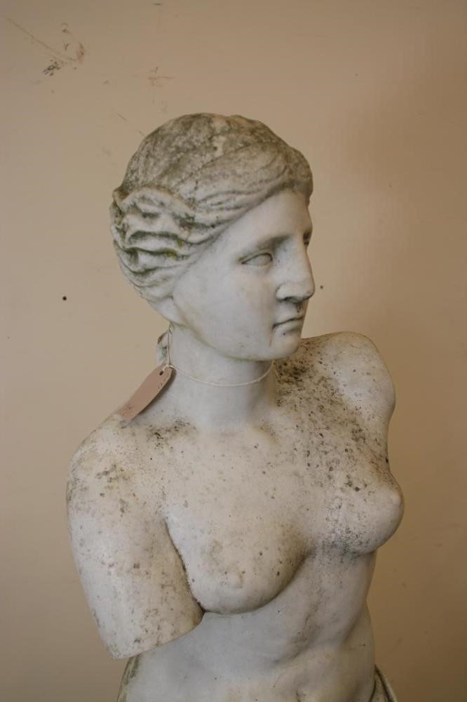 A WHITE MARBLE FIGURE OF VENUS DE MILO Image