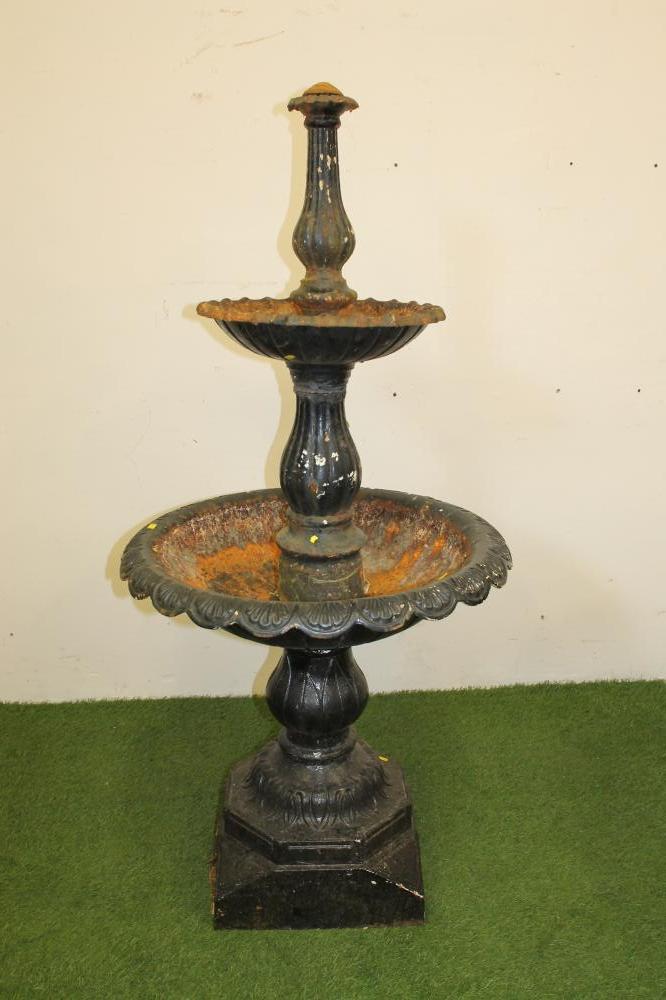 A VICTORIAN CAST IRON FOUNTAIN of two tier circular form Image