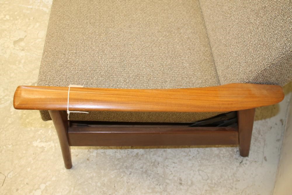 A SCANDINAVIAN DESIGN TEAK FRAMED SOFA BED Image