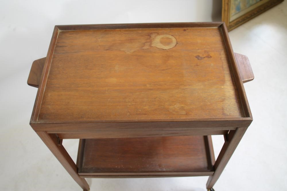 A SCANDINAVIAN DESIGN TEAK TEA TROLLEY Image