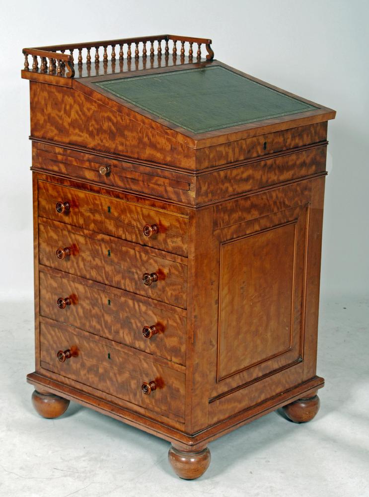 A SATINWOOD GILLOW STYLE DAVENPORT Image