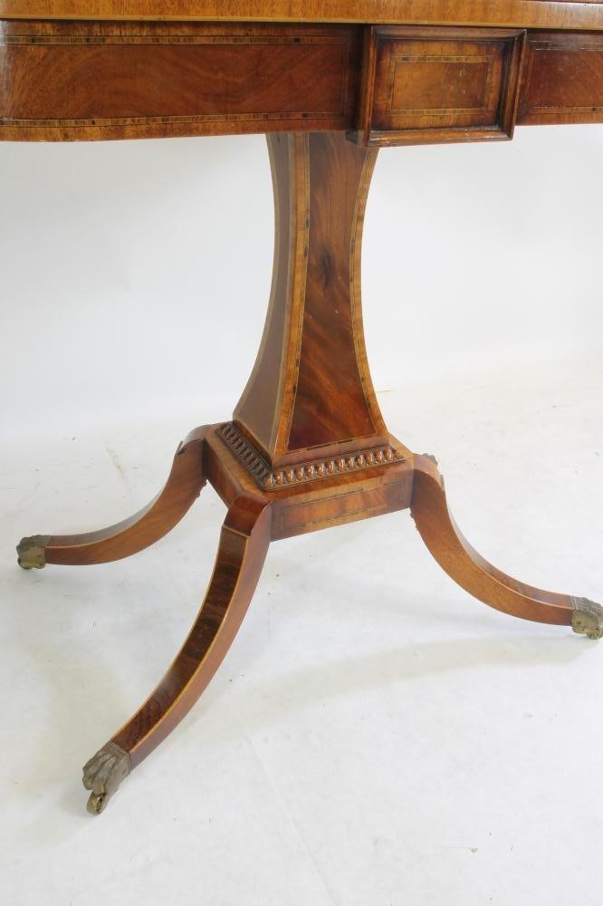 A REGENCY STYLE MAHOGANY FOLDING CARD TABLE Image
