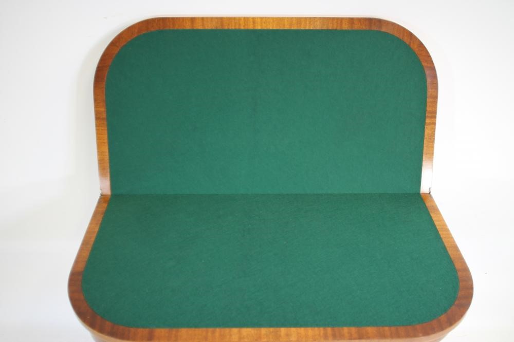 A REGENCY STYLE MAHOGANY FOLDING CARD TABLE Image