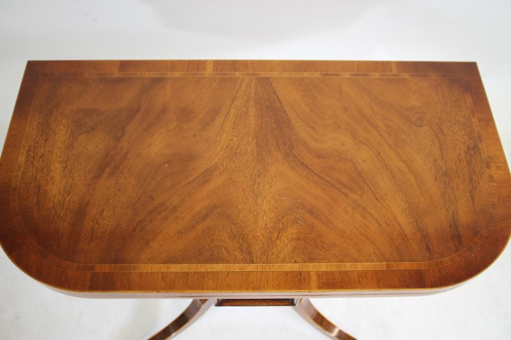 A REGENCY STYLE MAHOGANY FOLDING CARD TABLE Image