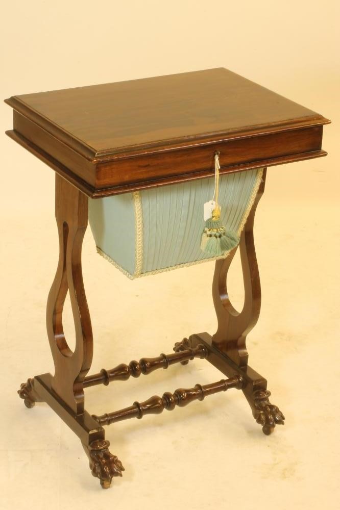 A ROSEWOOD WORKTABLE Image