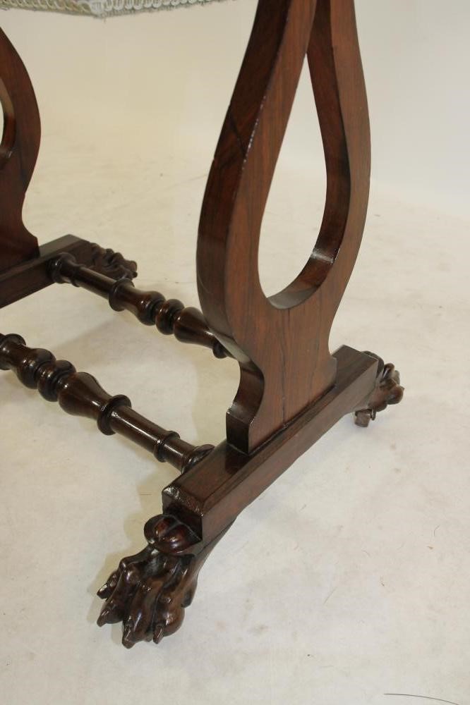 A ROSEWOOD WORKTABLE Image