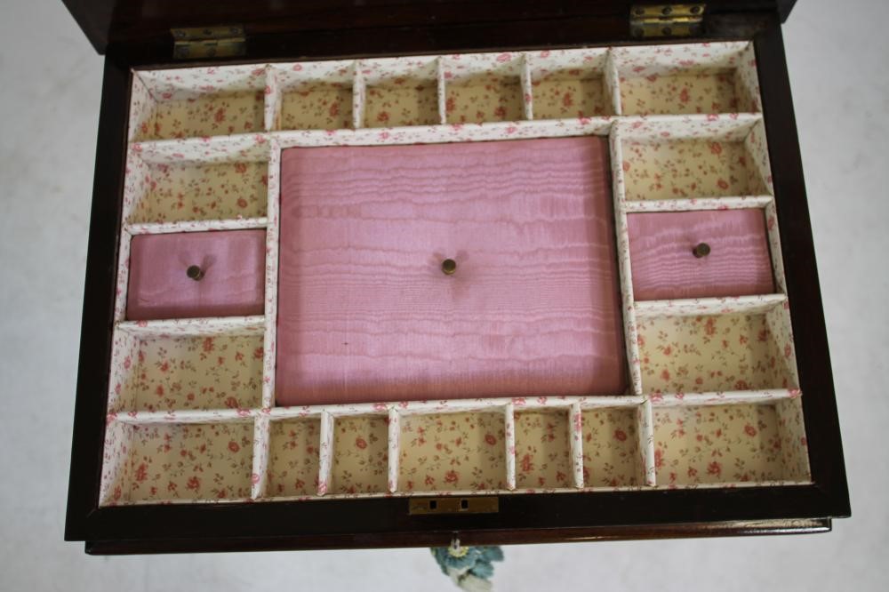 A ROSEWOOD WORKTABLE Image