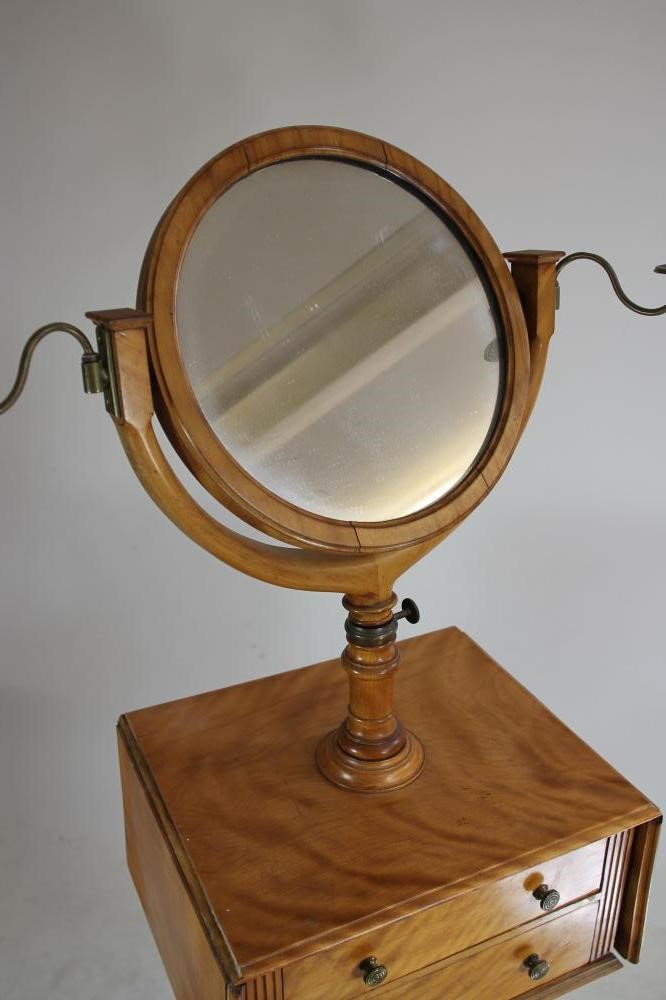 A BIEDERMEIER STYLE SATINWOOD SHAVING STAND Image