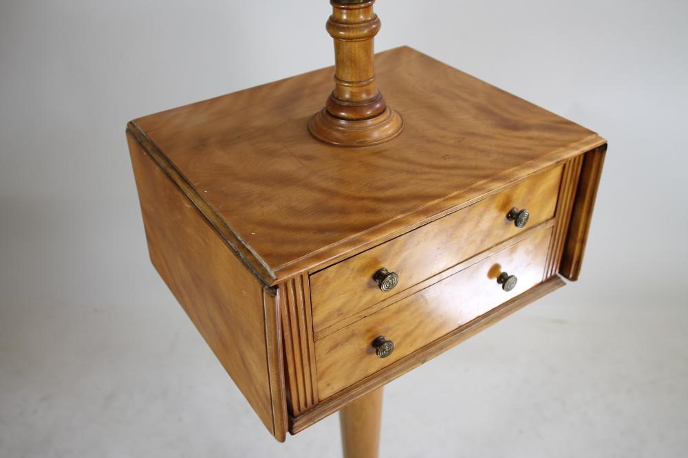 A BIEDERMEIER STYLE SATINWOOD SHAVING STAND Image