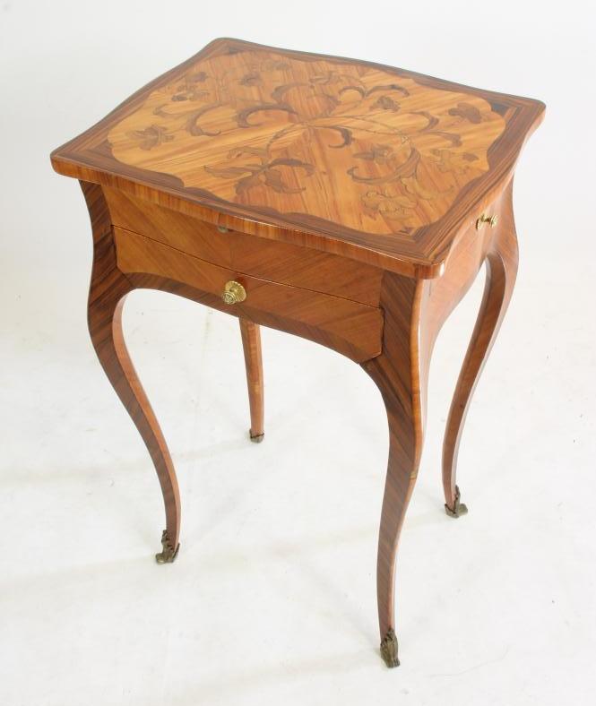 A LOUIS XV STYLE KINGWOOD AND TULIP WOOD LADY'S WRITING TABLE Image