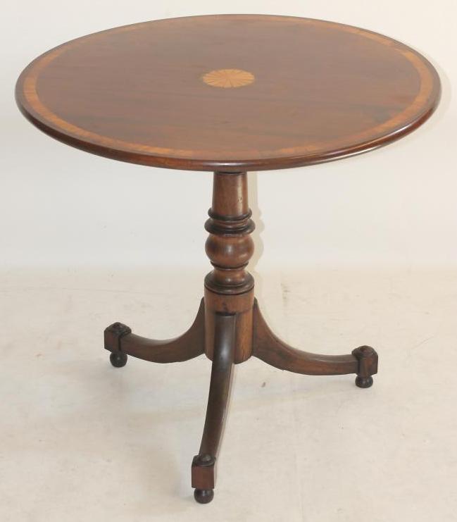 A LATE VICTORIAN MAHOGANY TRIPOD OCCASIONAL TABLE Image