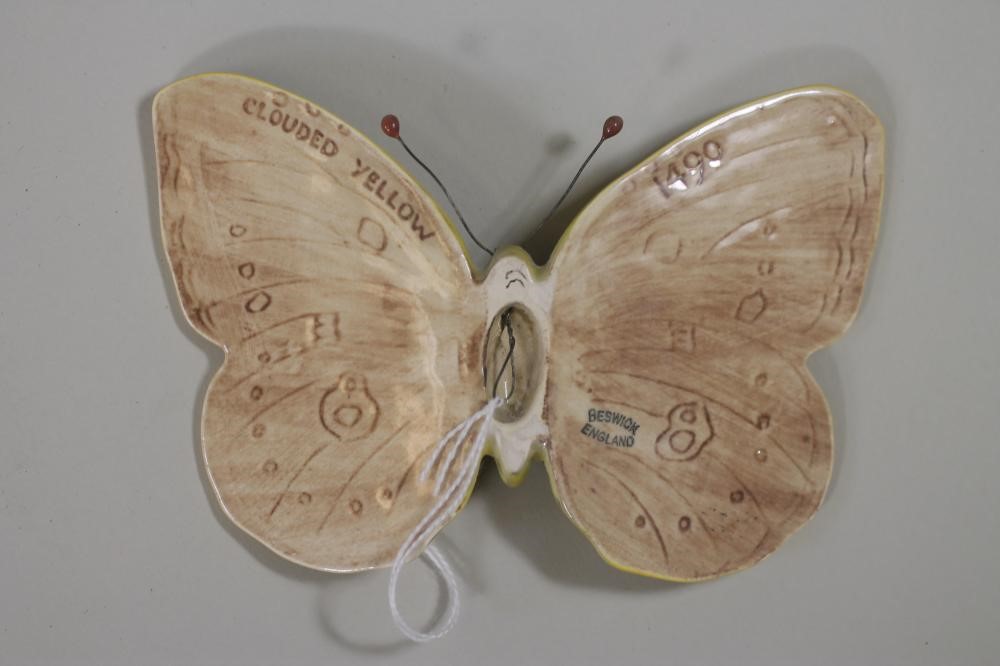 A BESWICK POTTERY "CLOUDED YELLOW" BUTTERFLY Image