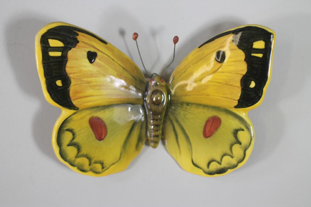 A BESWICK POTTERY "CLOUDED YELLOW" BUTTERFLY Image