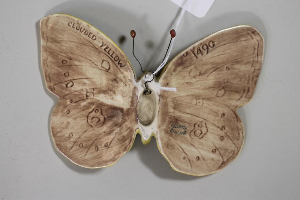 A BESWICK POTTERY "CLOUDED YELLOW" BUTTERFLY Image