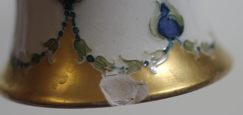 A PAIR OF MACINTYRE MOORCROFT POTTERY "EIGHTEENTH CENTURY" PATTERN VASES Image