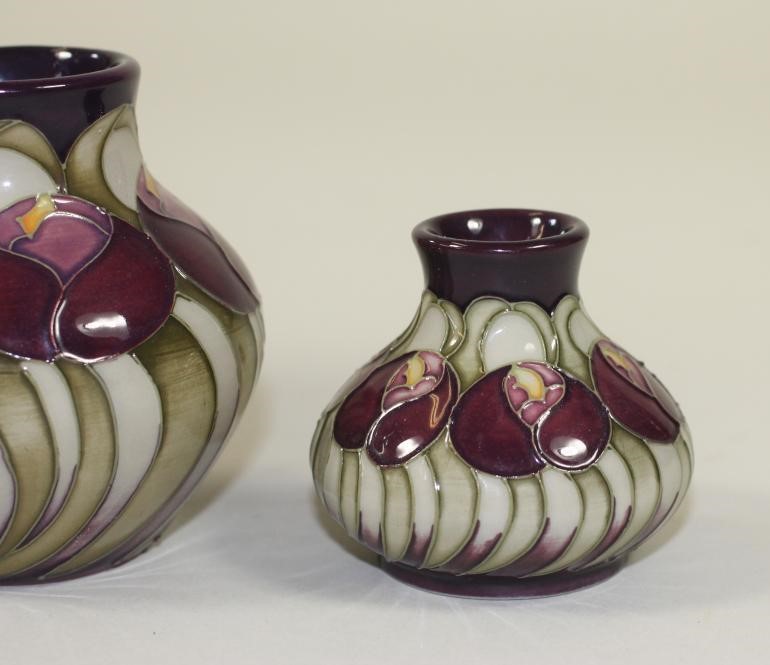 THREE MOORCROFT POTTERY VASES Image