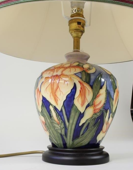 A MOORCROFT POTTERY "WINDRUSH" PATTERN LAMP Image