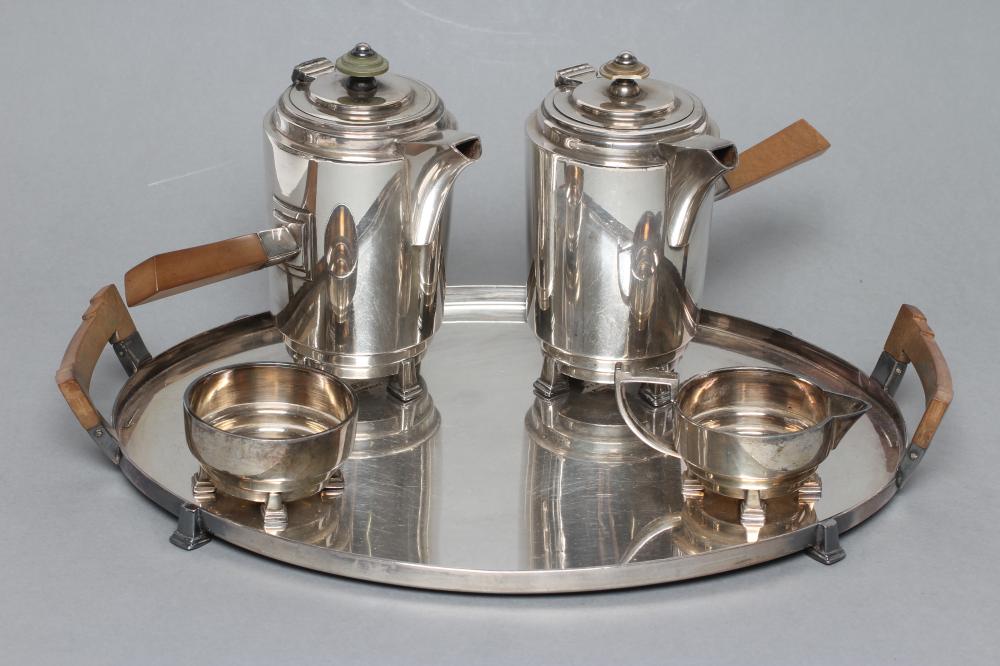 AN ART DECO FIVE PIECE CAFE-AU-LAIT SET Image