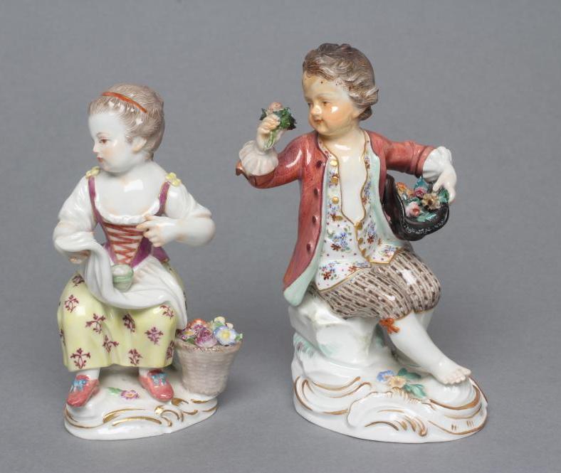 TWO MEISSEN PORCELAIN FIGURES Image