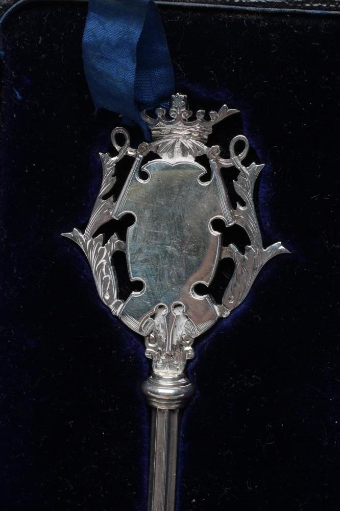 A LATE VICTORIAN SILVER PRESENTATION KEY Image