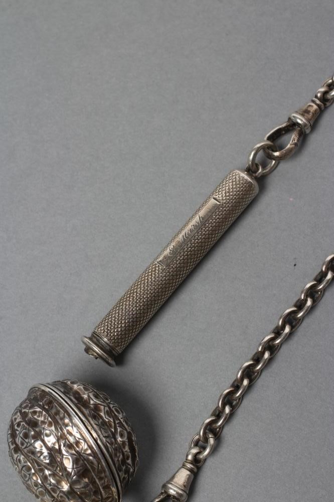 A LATE VICTORIAN SILVER CHATELAINE Image