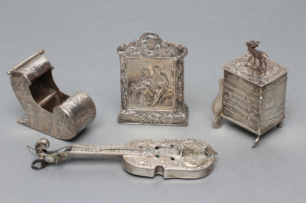THREE DUTCH WHITE METAL "TOYS" Image