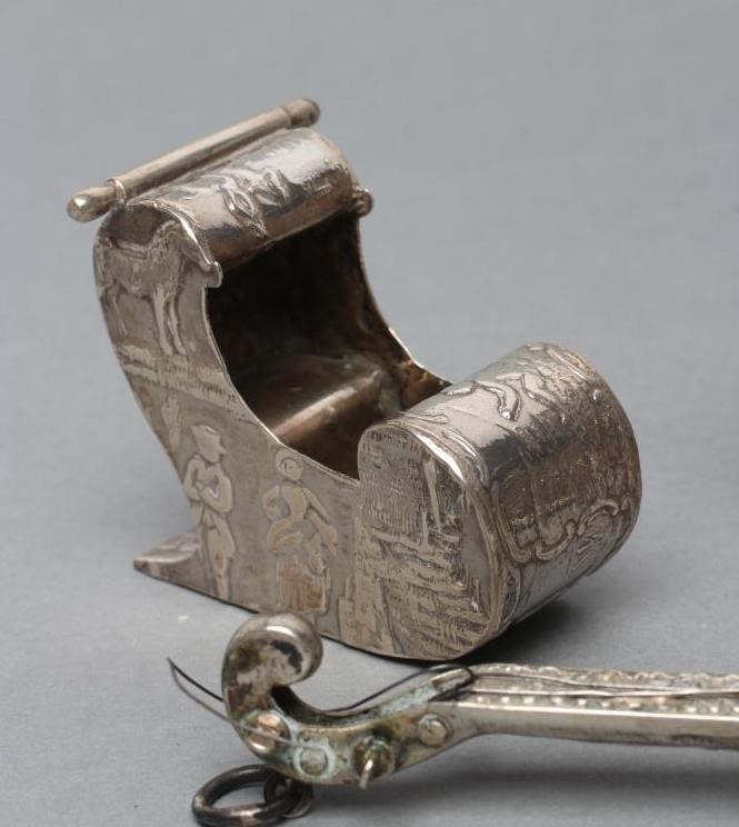 THREE DUTCH WHITE METAL "TOYS" Image