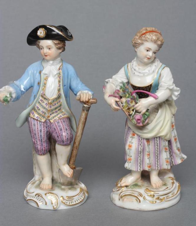 TWO MEISSEN PORCELAIN FIGURES Image