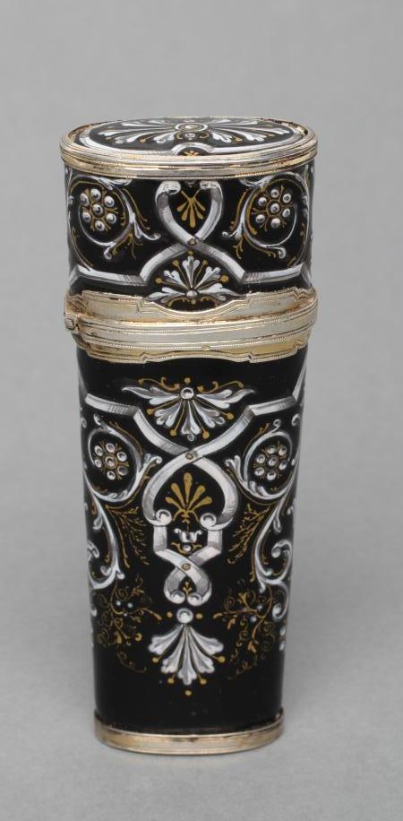 A LIMOGES ENAMEL SCENT BOTTLE Image