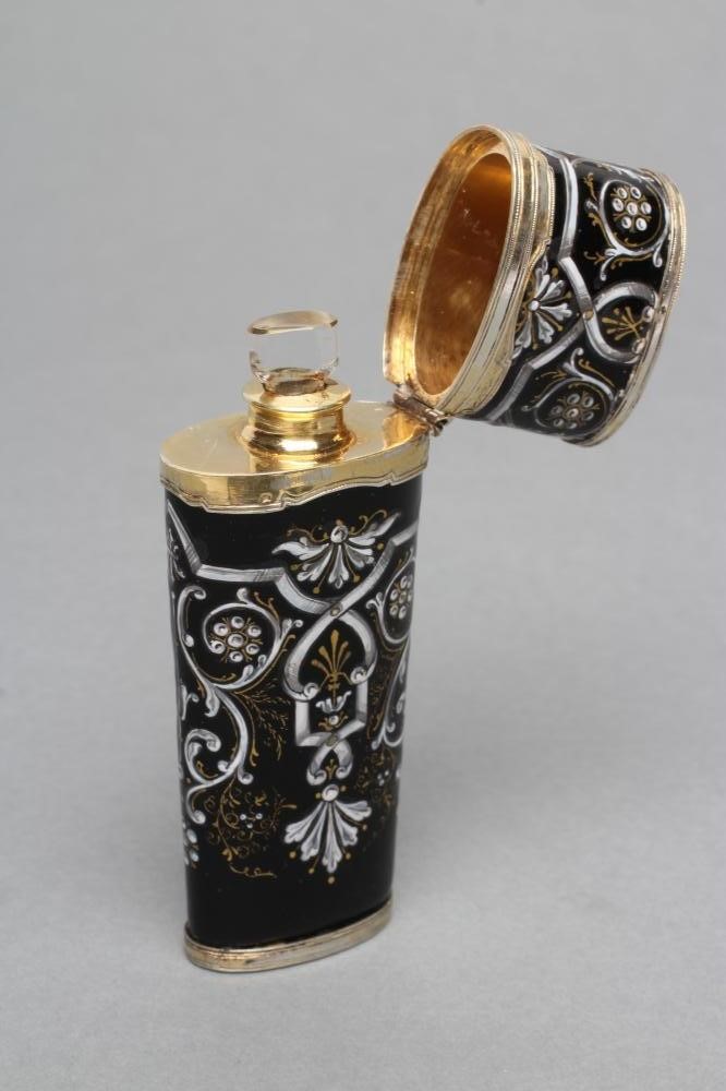 A LIMOGES ENAMEL SCENT BOTTLE Image