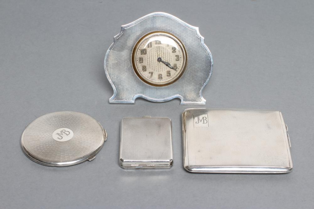 AN ART DECO SILVER CIGARETTE CASE Image